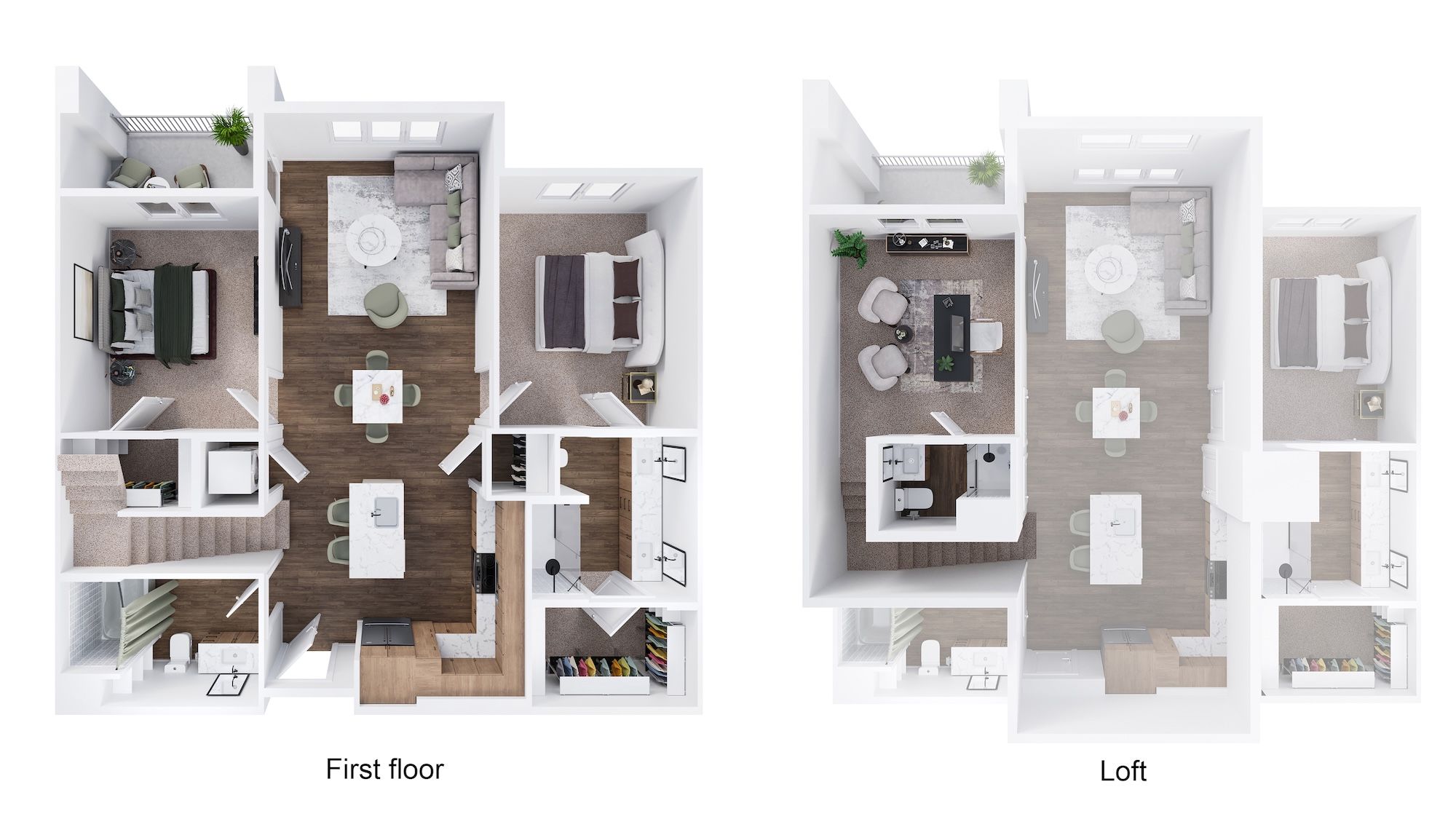 Floor plan layout diagram for B1 Loft